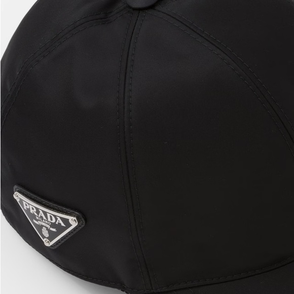 Prada Women’s Re-nylon Baseball Hat Excellent almost NEW Black M Adjustable Cap - Picture 3 of 7
